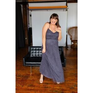 Adrianna Papell navy beaded dress size 12